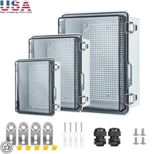 Waterproof Junction Box IP67 Clear Cover Weatherproof Electrical Box Outdoor Use