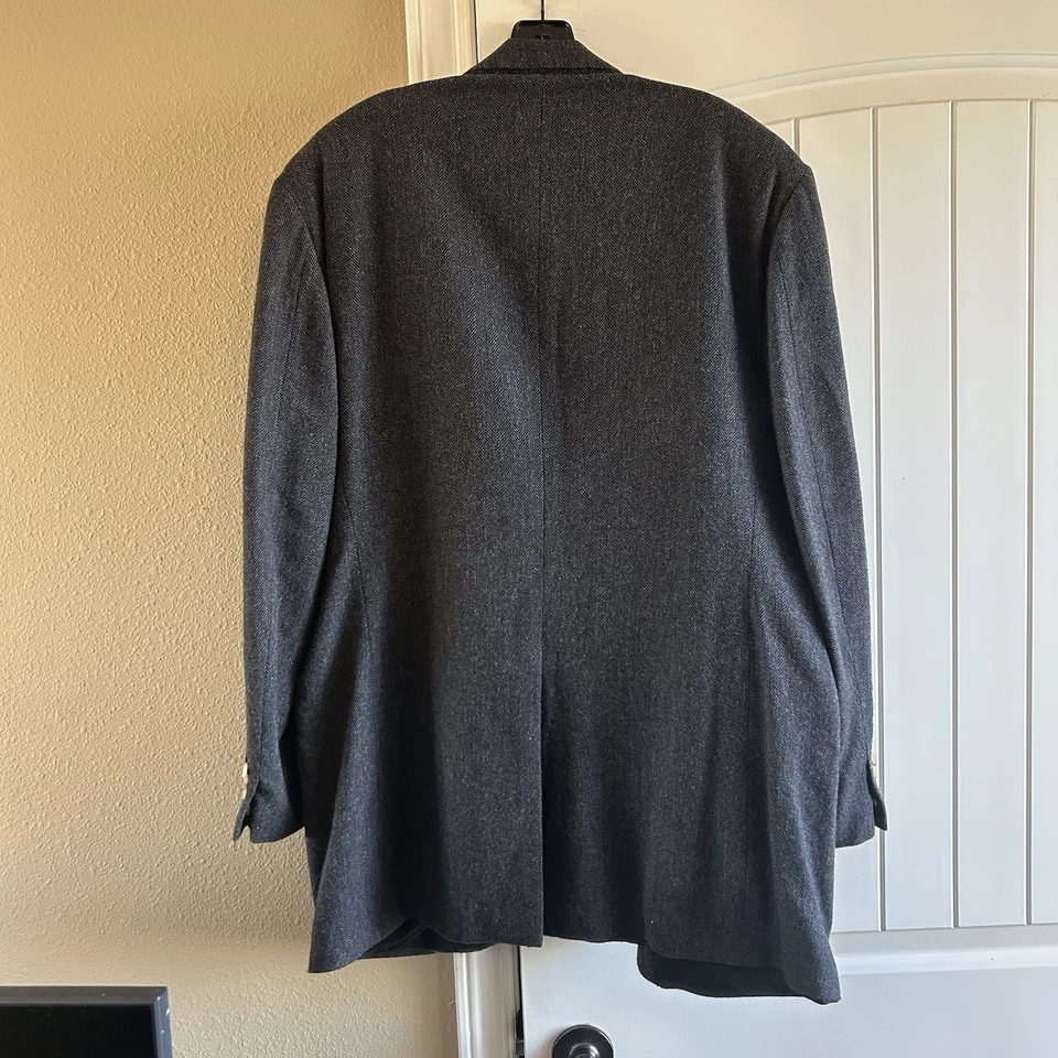 Blazer Polo Ralph Lauren Vintage Italia Chaqueta de Lana Espiga Foto 4 de 4