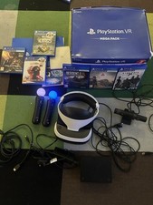 PlayStation 4 VR Bundle - Headset, Controllers, Wires, Box, Camera & 6 Games
