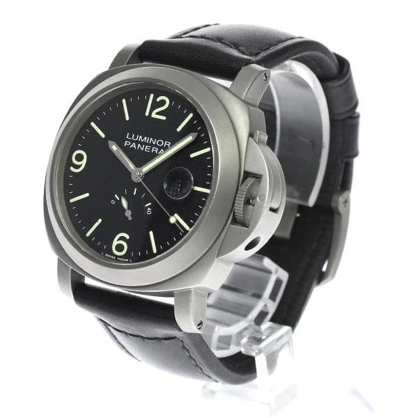 Panerai — Officine Panerai Luminor Power Reserve PAM00028 43mm SS Black Dial Watch #C2653