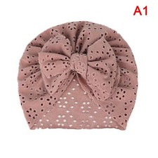 Summer Bow Baby Turban Hat Soft Elastic Baby Bonnet Hat for Newborn Girls  XW