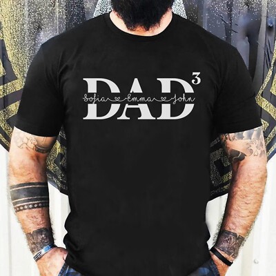 Custom Dad Shirt, Personalized Dad Shirt With Kids Names, Dada Tshirt, Custom Pa
