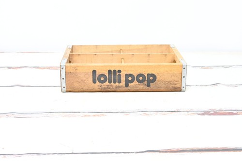 Vintage . Lollipop Lolli Pop Beverage Wood Crate Soda Pop Wood Box Crate 7/1974 - Picture 5 of 8