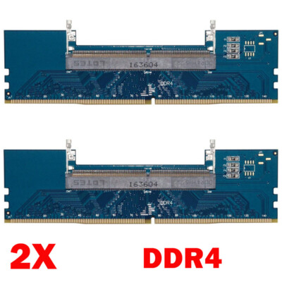 #ad #ad 2Pack Laptop DDR4 RAM to Desktop Adapter Card Memory Tester SO DIMM to DDR4 NEW $19.05