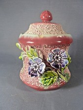 Ancienne tabatière, pot en Barbotine, french antique