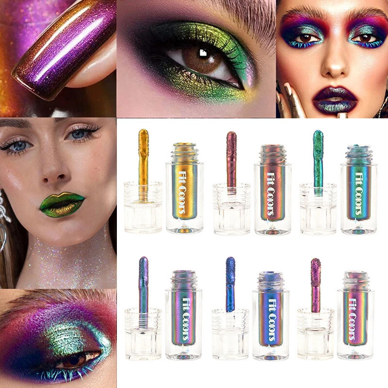 Multi Chrome Eyeshadow Pigments Long Lasting Chameleon Liquid Glitter Eye Shadow 03