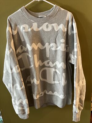 2000s Champion Reverse Weave All Over Print Sweatshirt Size L | eBay