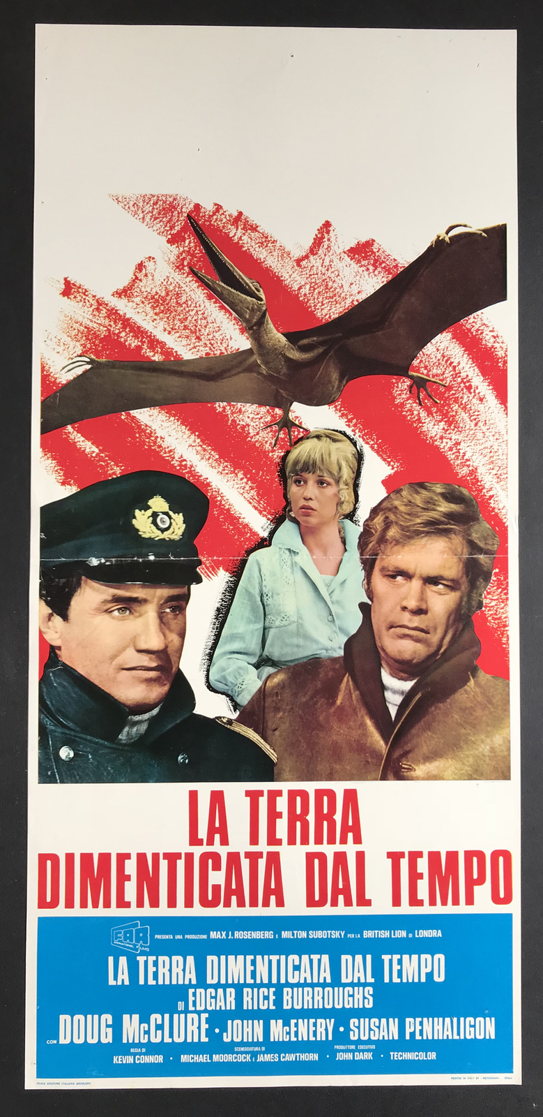 Locandina originale film La terra dimenticata dal tempo (2° tipo) (1974) - Regia di Kevin Connor