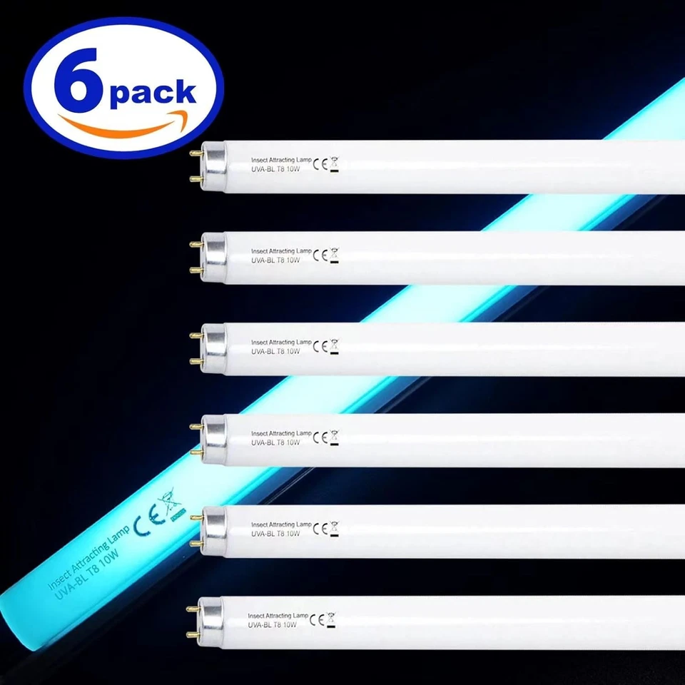 6 Pack T8F10W BL 10W Replacement Bulbs T8 10 Watts Fluorescent Tube for 20W - Image 3 of 4