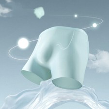 Men's Ice Silk Boxer Briefs Solid Seamless Underwear Breathable Undershorts