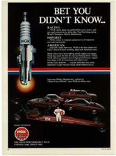 1984 NGK Spark Plugs SHIRLEY MULDOWNEY Top Fuel Dragster  Vintage Print Ad
