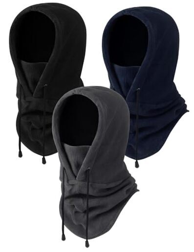 Syhood Winter Fleece Balaclava Ski Tactical Heavyweight 3 Black, Grey, Navy