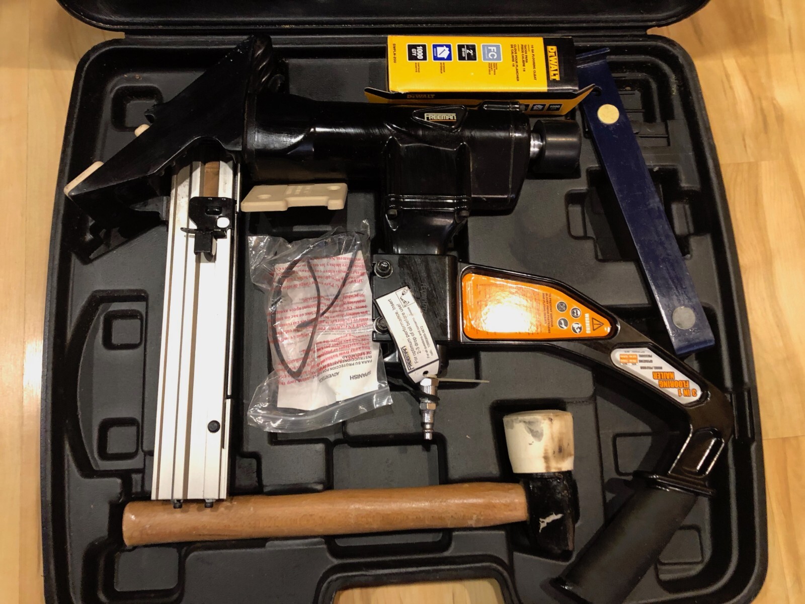 Freeman PFL618BR Pneumatic 3in1 16Gauge 2" Flooring Nailer with