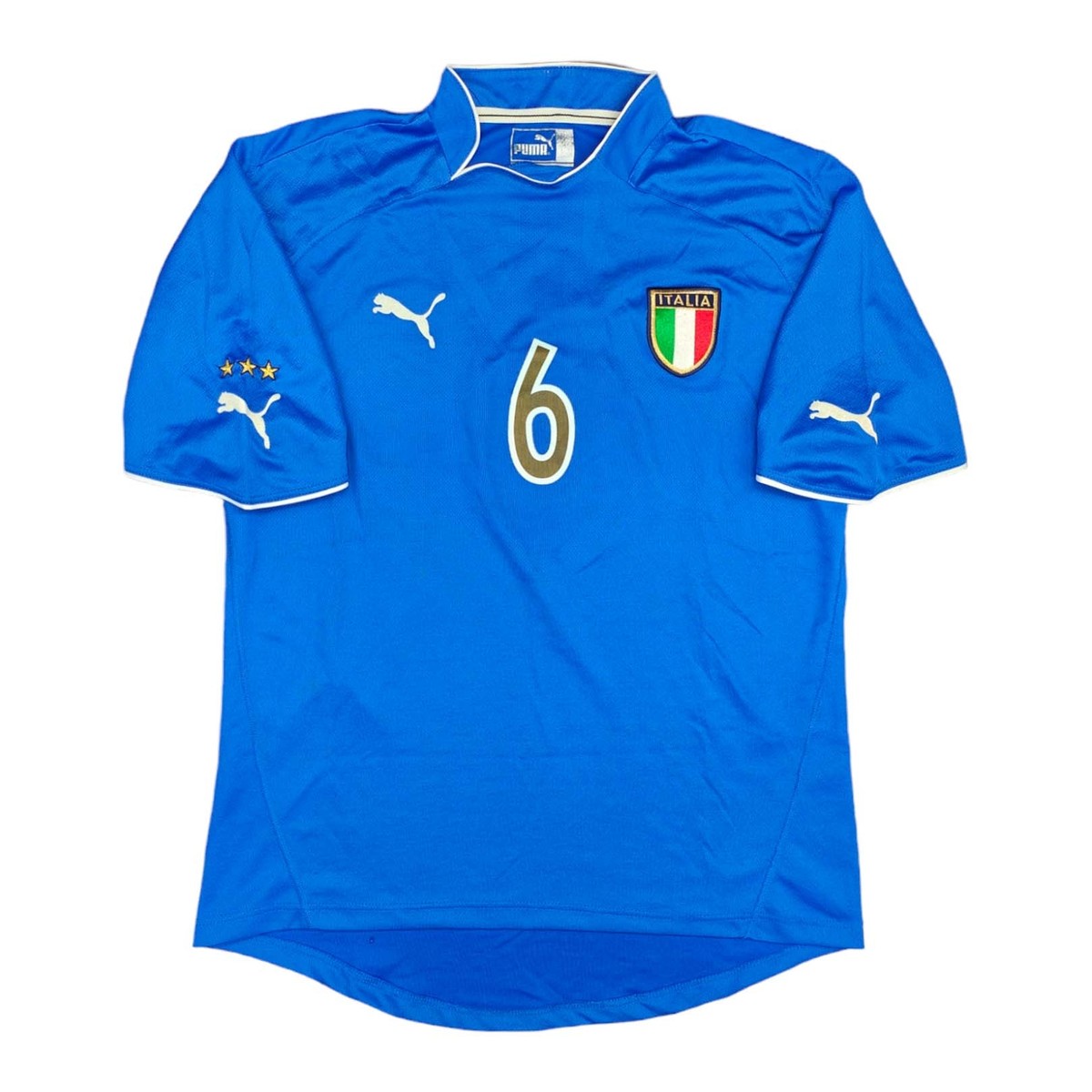 MAGLIA italia puma 2003 MATCHWORN INDOSSATA ITALY JERSEY SHIRT CALCIO  FOOTBALL