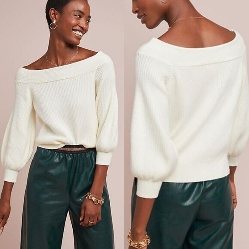 Shoulder Sweater Balloon Puff Sleeve 