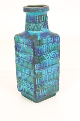 Bodo Mans Rimini Blue Bay Vase 7025 Keramik West Germany 60er Jahre Pottery