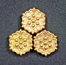 Medieval Belt Studs Replica, SCA Brass Belt Decor, England Belt Mounts 3 pcsset