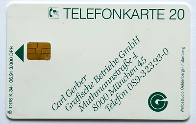 Volle K 341 06.91 Carl Gerber  I 3.000 Aufl. I 6 DM/20 Einheiten I Sammlerstück