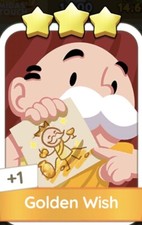 Monopoly Go Sticker RARE 3 Golden Wish From Set 18 Fast Delivery