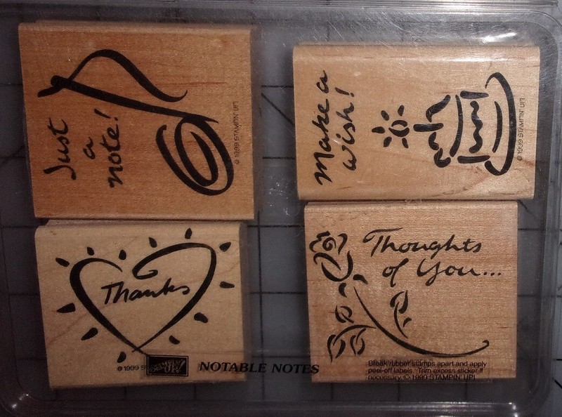 Stampin Up NOTABLE NOTES Mounted Rubber Stamp Set Unused NIP