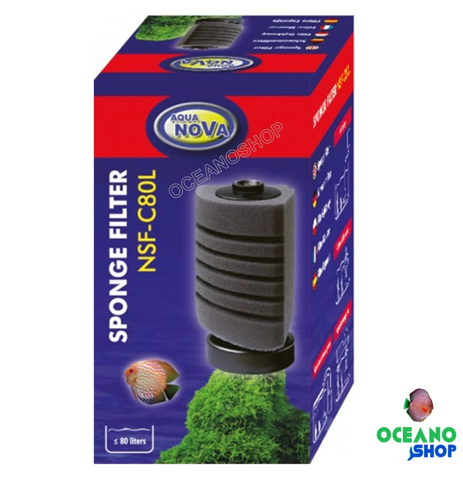 Filtro esponja aqua nova NSF-C80 de esquina acuario pecera gambario alevines - Imagen 1 de 1