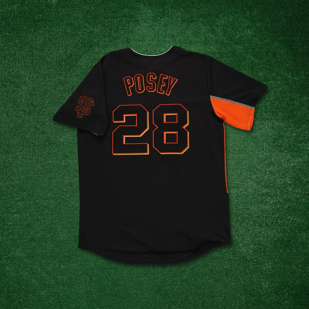 Buster Posey San Francisco Giants Black Wheelhouse Player Fashion  Men's Jersey