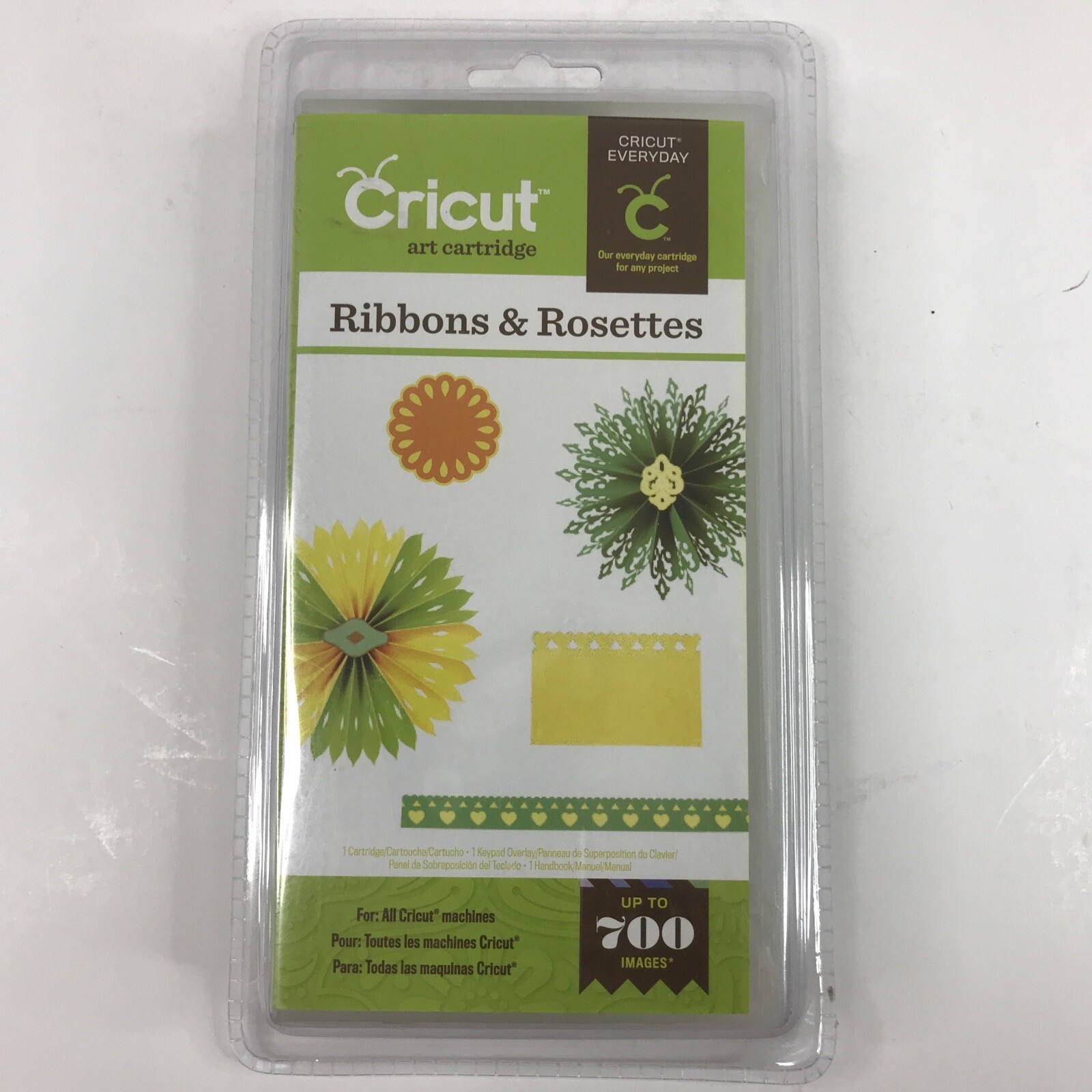 Cricut Cartridge Ribbons & Rosettes Complete W/ Booklet & Overlay