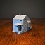 HO Scale (1:87) Sears Edgemere 1920s Kit Home - Model Train Building - Gray