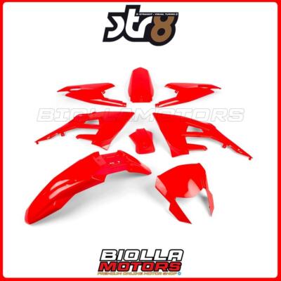 STR-996.00/RE FAIRING KIT 8 PIECES RED DERBI SENDA RACING SM EURO 4