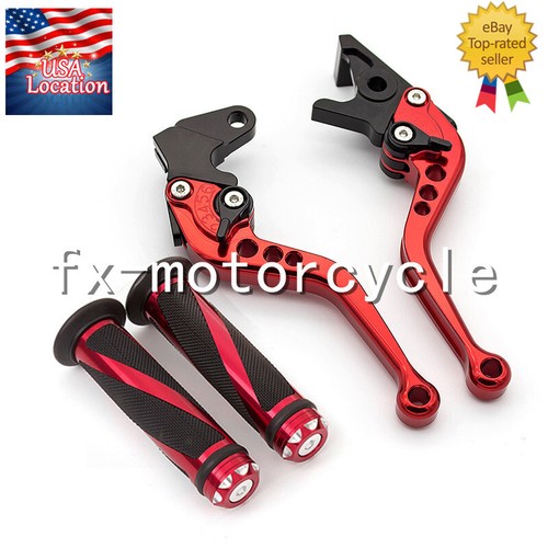 Short Black Brake & Clutch Levers – Fits Kawasaki Z900 2017-2024 (Anodized Aluminum)