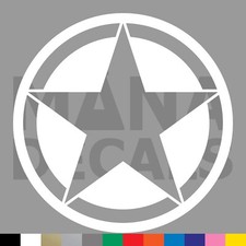 Star Emblem Vinyl Die Cut Decal Sticker - Army Military USA Shield