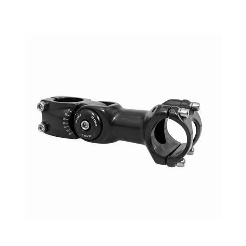 Potence VTT réglable noire 31.8 mm longue de 110 mm pour pivot de fourche 1"1/8