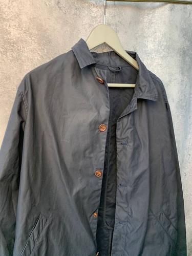 Percival Sherlock Navy Blue Trench Coat Lining Waterproof Jacket Limited Edition - Picture 4 of 13