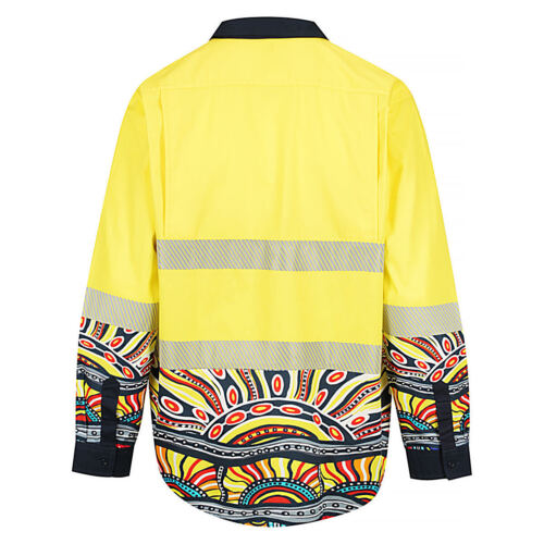 1pk New Hi-Vis Work Fashion Wear Long Sleeve Shirt Unisex Design Pockets Cotton - Picture 18 of 21