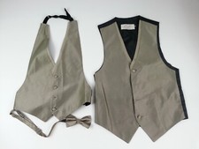 3 Piece Tuxedo Formal Wear Vest Bow Tie Jean Yaes XS Steampunk