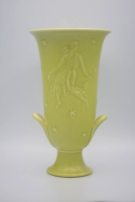 ROOKWOOD Pottery 1941 Two Handled Vase #6539 Deco Female Dancers Pale Green