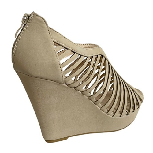 Top Moda Denver-1 Damen-Plateausandalen Vogelkäfig Gladiator Keilabsatz - Bild 9 von 12