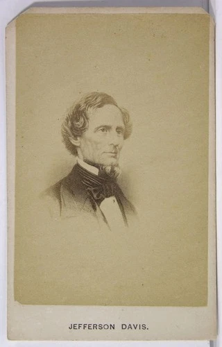 1860s CIVIL WAR CONFEDERATE STATES PRESIDENT JEFFERSON DAVIS CDV PHOTO By BRADY