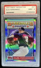 1993 Topps Finest Alex Fernandez Refractor #27 White Sox PSA 9