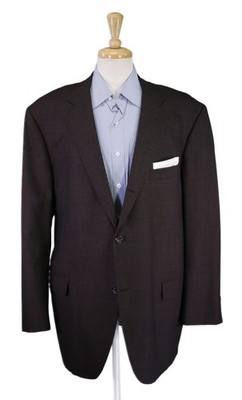 Southwick Current Brown Black Gingham Check 3/2 Rolled Lapel Blazer 50L
