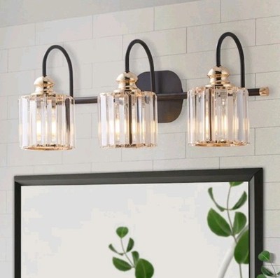 NEW Modern simplicity 23-in 3-Light Matte Black ExBrite  Vanity/Free Shipping 