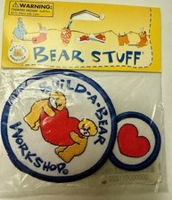Build A Bear BAB Workshop Heart Badge Patch Set Bear Accessory Clothes NEW