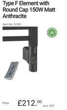 Eastbrook Type F Element with Round Cap 150W Matt Anthracite