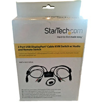 StarTech, SV211DPUA 2-Port USB DisplayPort Cable KVM Switch w/ Audio and Remote