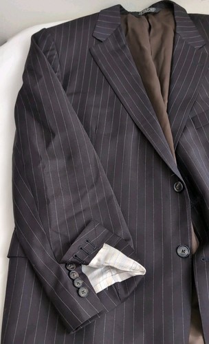 Samuelsohn SB Alton Super 120s Men Brown Surgeon Cuff 2 Piece Suit Sz 48R W42X27 - Picture 5 of 21