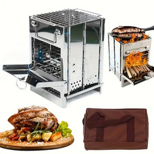 Mini Stainless Steel Portable Folding BBQ Charcoal Barbecue Grills Picnic Stoves