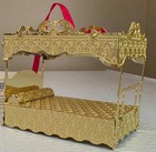 Biltmore Estate 2.5" Brass Chippendale Bed Christmas Ornament — photo 1