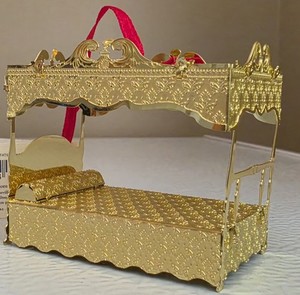 Biltmore Estate 2.5" Brass Chippendale Bed Christmas Ornament