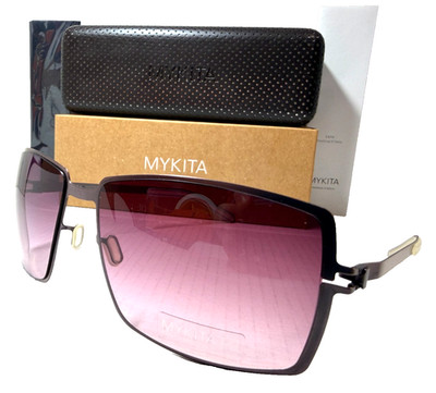 MYKITA NO. 1 SUN LEONA COL10 GUNMETAL W/PURPLE GRADIENT LENSES SUNGLASSES 59-15