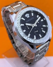 Refurbished Versace Greca Action Chronograph Quartz Blue Dial Sub-Sec Date Watch